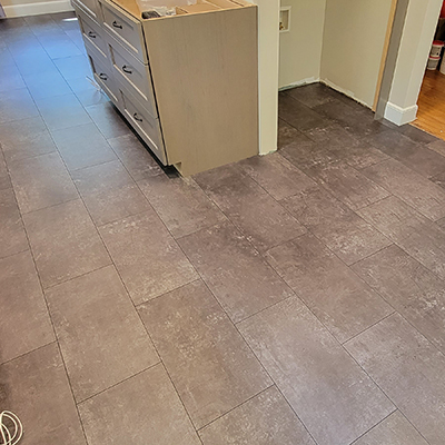 luxury vinyl tile install